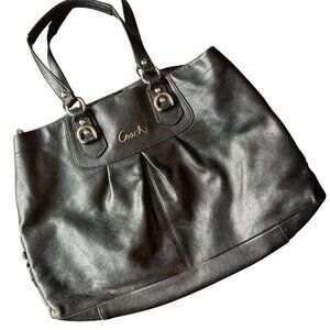 AUTHENTIC Coach Ashley Black Leather Satchel/Shoulder Bag
